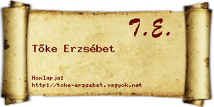 Tőke Erzsébet névjegykártya